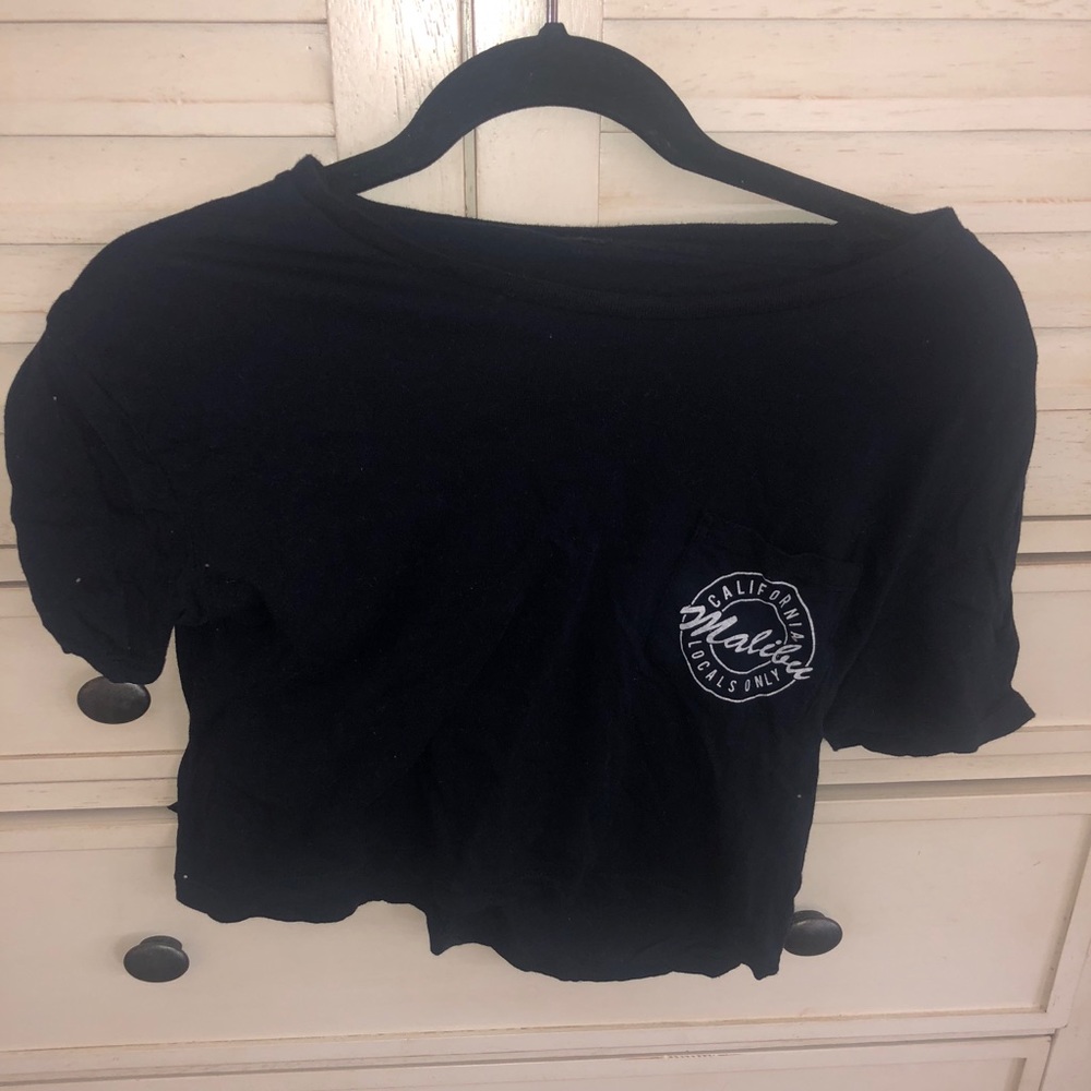 Brandy Melville Malibu Navy Crop Top